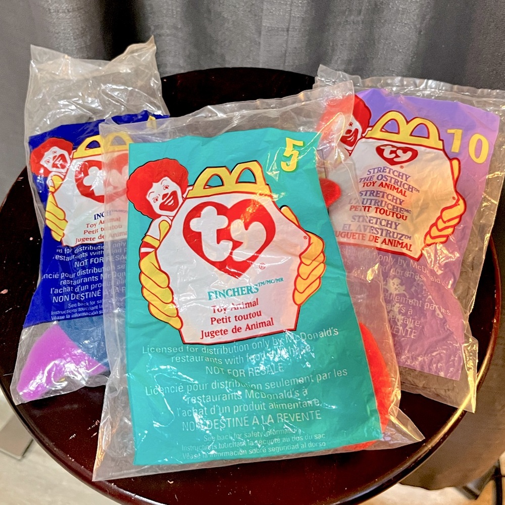 Rare Ty teenie beanie Pinchers, Inch, and Stretchy.